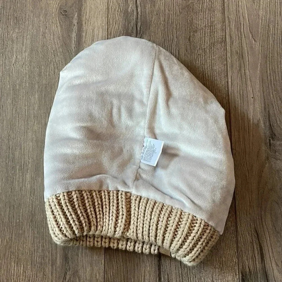 FURTALK  Winter Hat Tan Lined Cable Knit Chunky Slouchy Beanies Skull Warm Cap - Picture 4 of 5